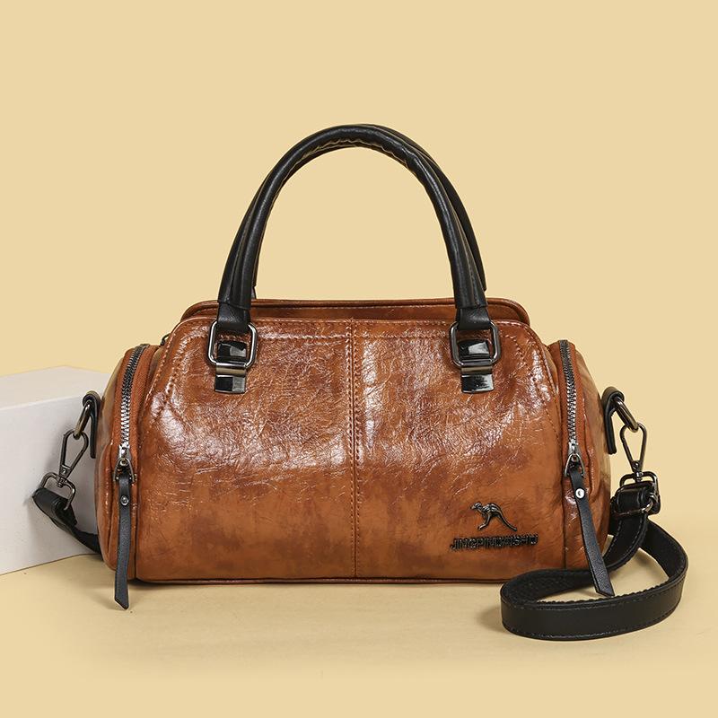 Handbag - Women's Bag - Large Capacity - Boston Pillow Bag - Retro Casual Crossbody Bag