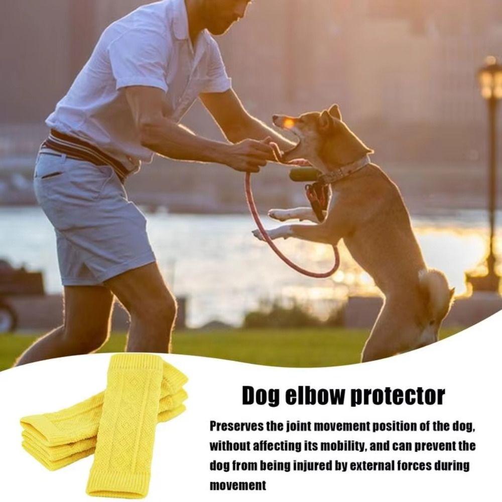 Warme Hundebeinlinge Elastische Gestrickte Hundebeinwärmer Welpenbeinschutz Haustier Socken Beinschutz