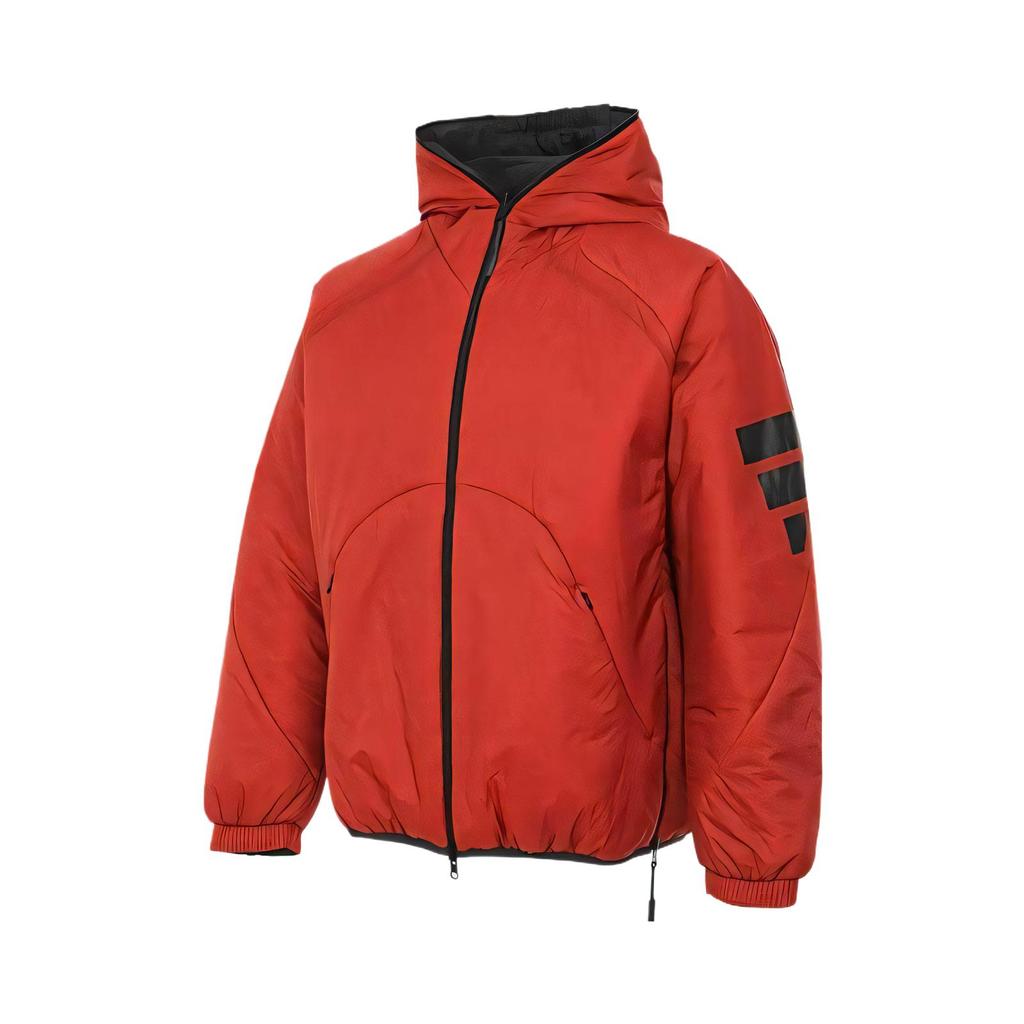 Adidas Fustl P Pad Jacke Warm Bequem Winddicht Langlebig Langärmlig Wendbar Baumwollmantel Herrenjacken Schwarz Rot JZ8723