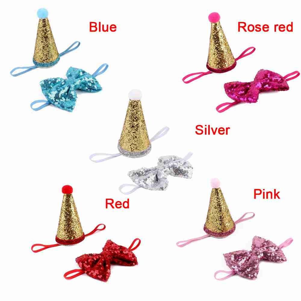Fashion Party Supplies Birthday Cat Accessories Puppies Party Bow Pet Headband Pet Cap Dog Hat