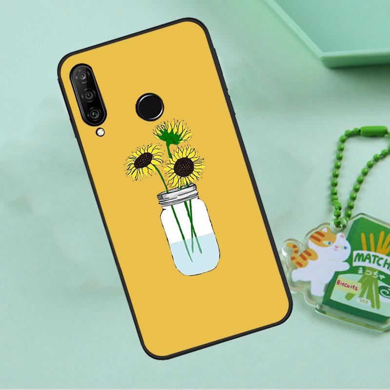 Daisy Sunflower Floral Flower For Huawei Nova 8i 11i 12i 12s 9 10 SE Y90 Y60 Y70 Y72 Y61 Y91 P20 P30 P40 Lite P60 Pro Case