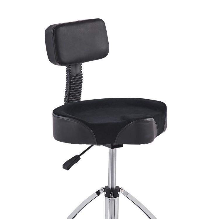 Adjustable Pneumatic Drum Stool with Swivel Saddle Backrest - Ideal for Jazz Drummers and Musicians of All Ages