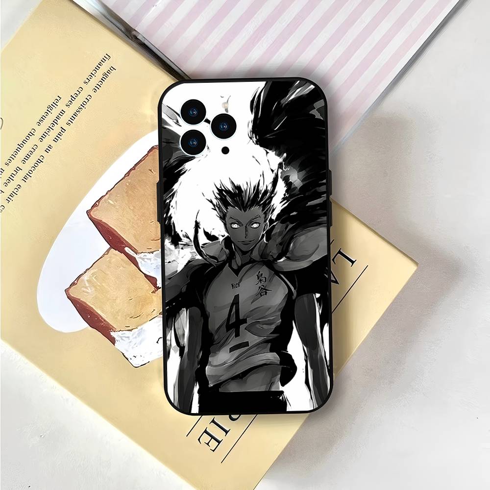 Custodia per Telefono Anime Kotaro Bokuto Per IPhone 17 Air 16 15 14 13 Pro Max 11 12 Copertura Nera in Silicone