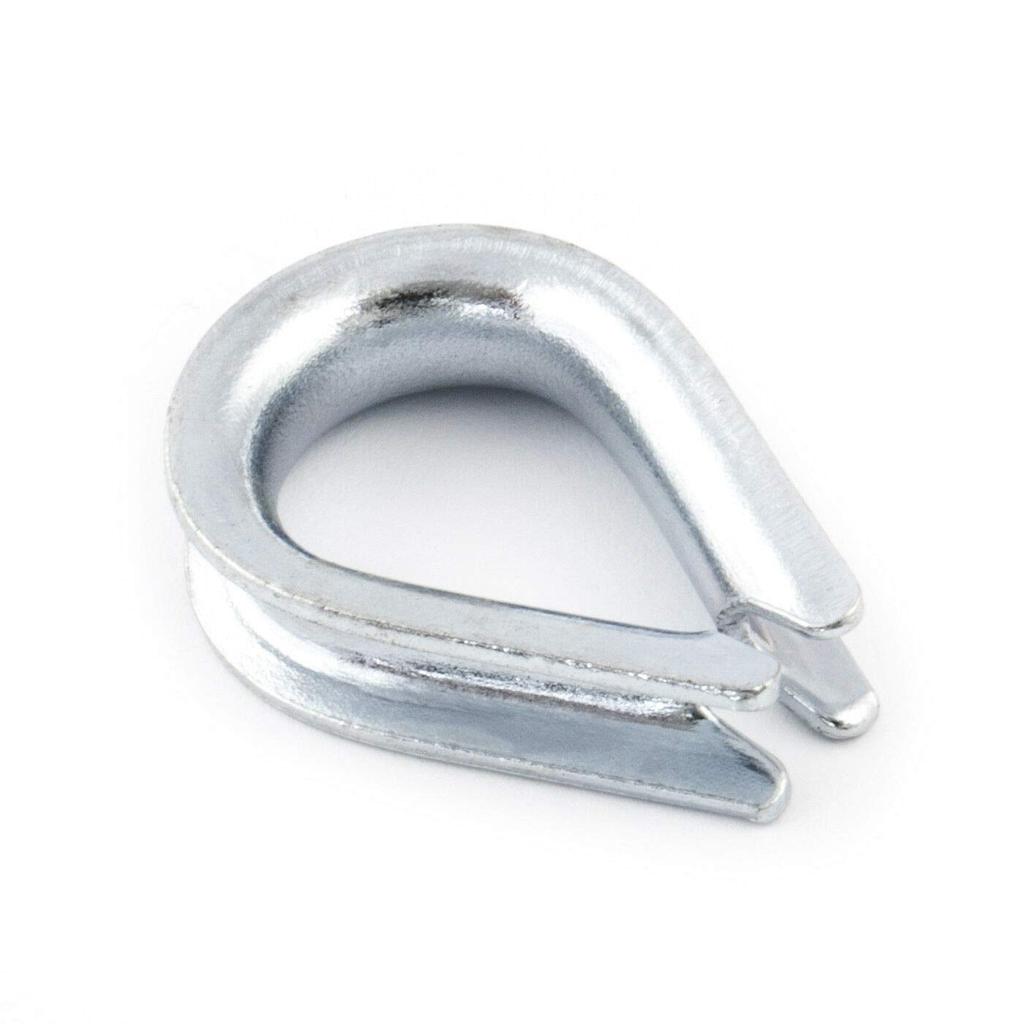 10 x KAUSCHE FÜR SEIL 16mm verzinkt Drahtseilklemme Stahlseil Seil Draht Stahl Drahtseil