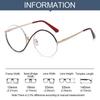 New Fashion Round Semi-Rimless S Shape Women EyeGlasses Big Frame Clear Lens Optical Eyewear Men Vintage Anti-Blue Light Glasses