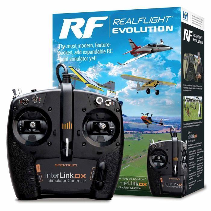 Simulateur de vol rc realflight evolution avec contrôleur interlink dx