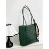 2026 New Leather Women's Bag Woven Tote Bucket Bag Shopping Bag Large Capacity Shoulder Lower Bag