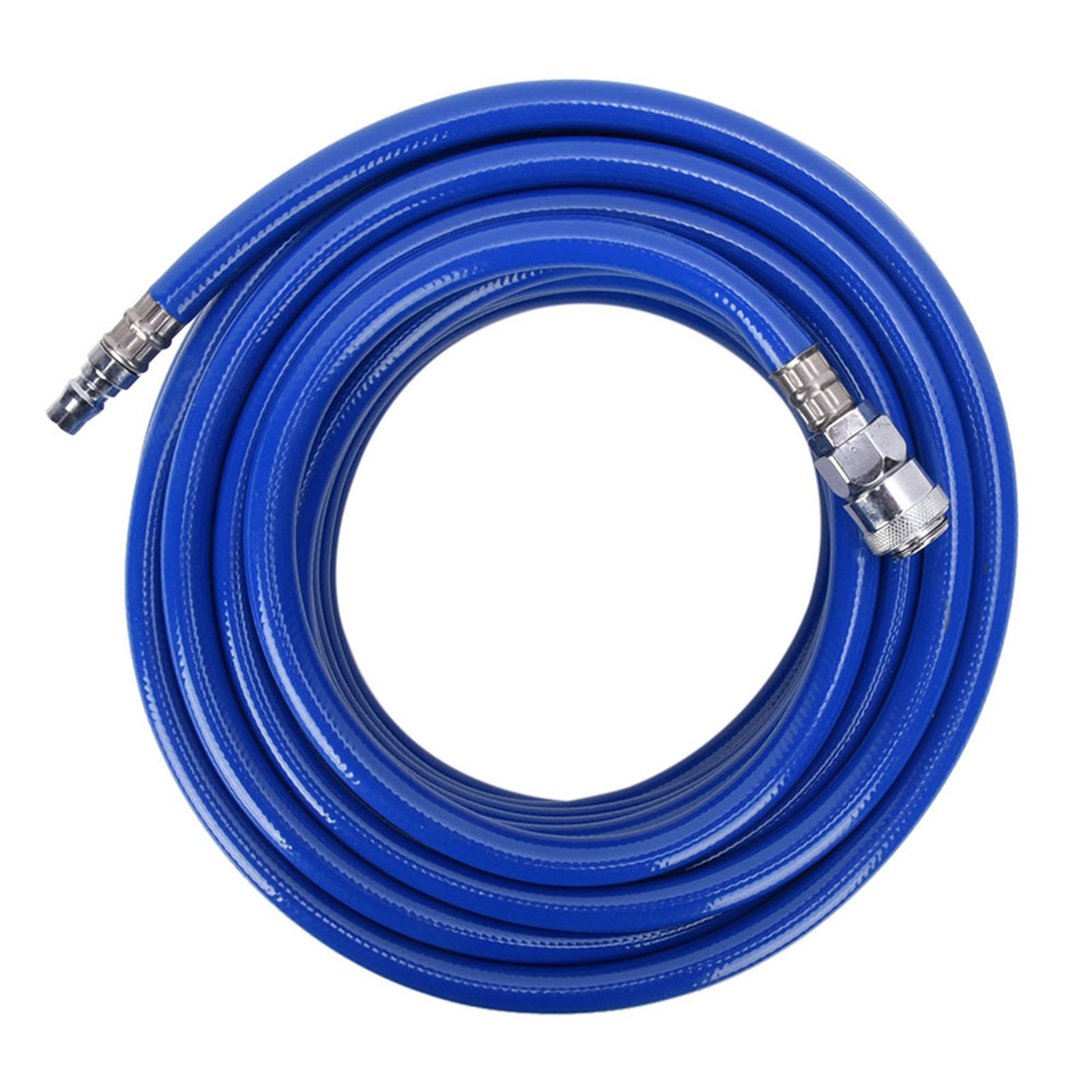 

15M Blue Flexible Pneumatic PVC Hose with Quick Connector for Air Compressor