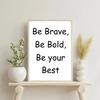 1PC Inspirational Quotes Poster Self-adhesive Art Waterproof Paper Sticker Coffee House Bar Room Wall Decor