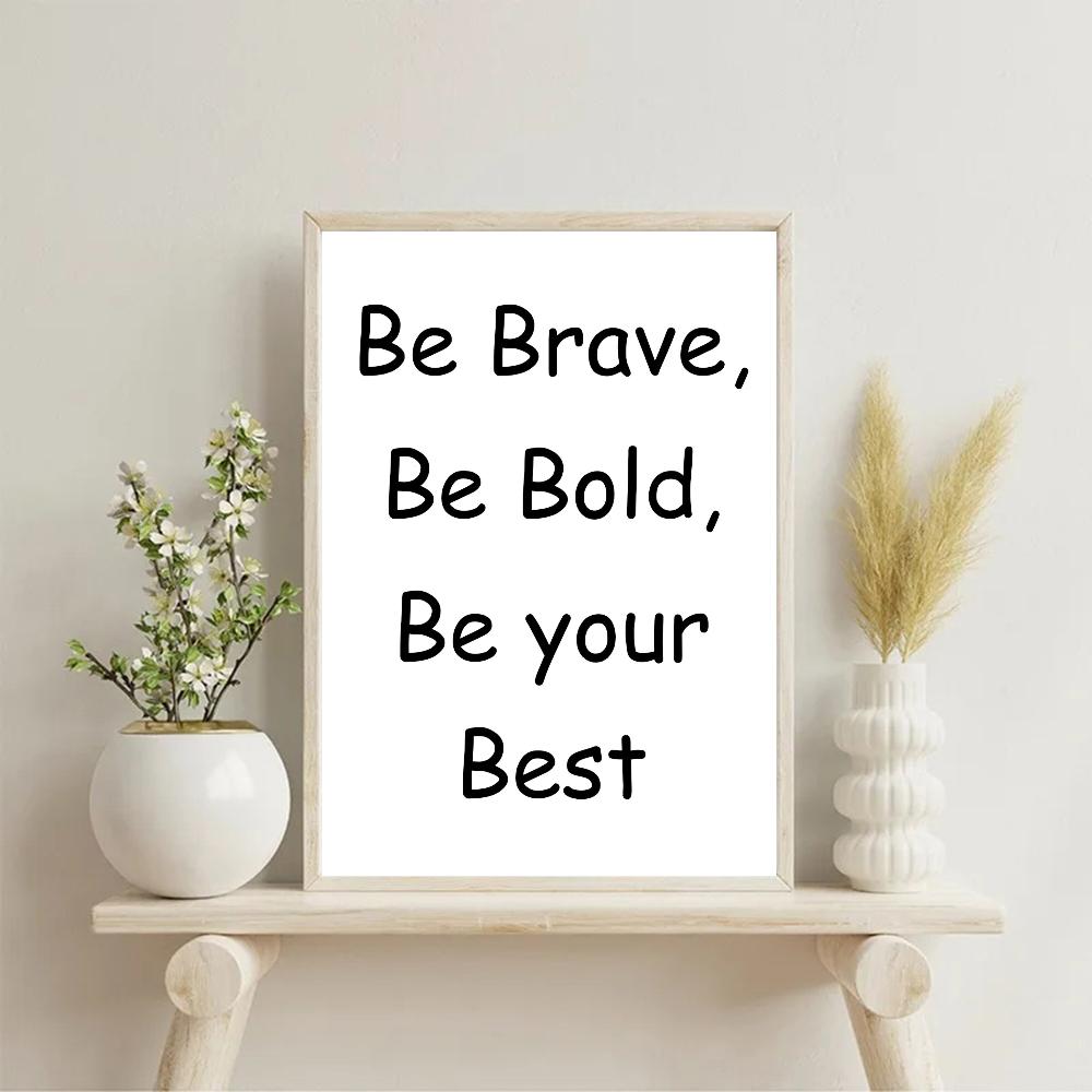 1PC Inspirational Quotes Poster Self-adhesive Art Waterproof Paper Sticker Coffee House Bar Room Wall Decor