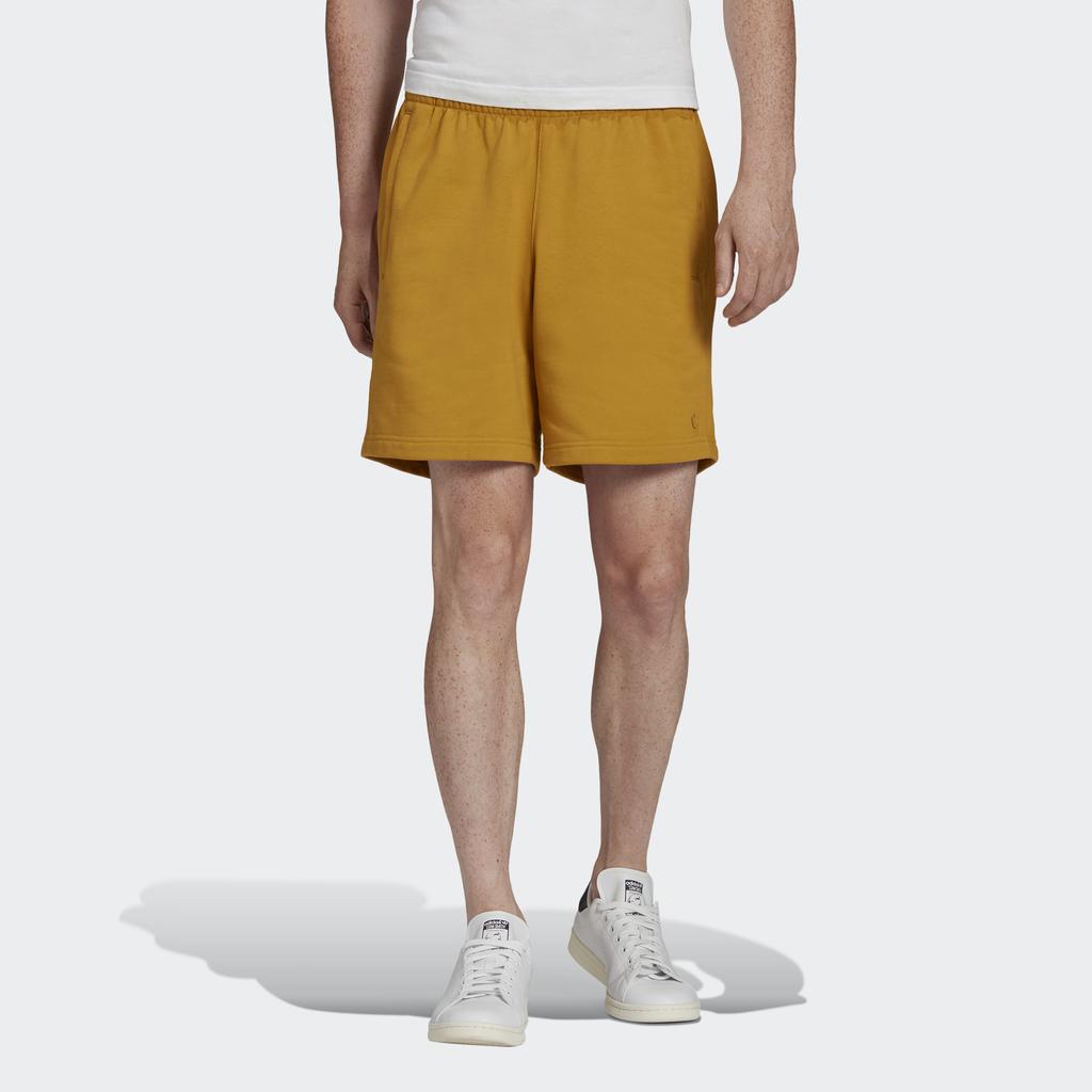 Adidas Originals Clover C Logo Solid Track Shorts Men Shorts Gold HF6365
