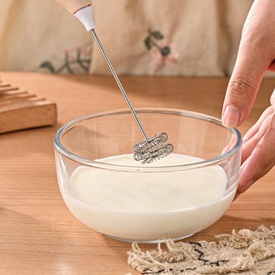 Electric Egg Beater Stainless Steel Mixer Low Noise Rechargeable Milk Frother Handheld Electric Coffee Egg Whisk