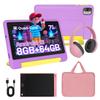 Kids Tablet 7 Inch, 8GB+64GB, Parental Control, Preloaded Educational Apps, WiFi 6, Protective Case