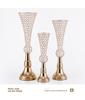 European Candlestick Vase: Metal Trophy Ornament for Home, Church, Restaurants.