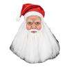 Halloween-Maske, Latex-Kopfbedeckung, Latex-Kopfbedeckung im Weihnachtsmann-Stil, Maske eines alten Mannes mit weißem Bart, Weihnachtsfeier