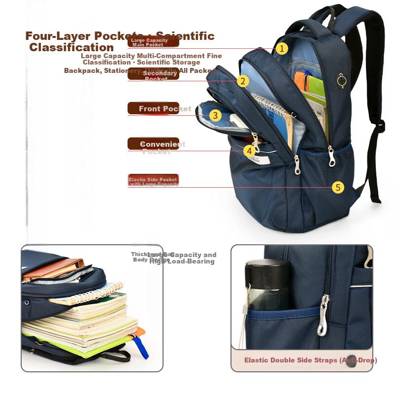 UNIVERSITY OF CAMBRIDGE Large Capacity Backpack for Junior and Senior High School Students, Lightweight