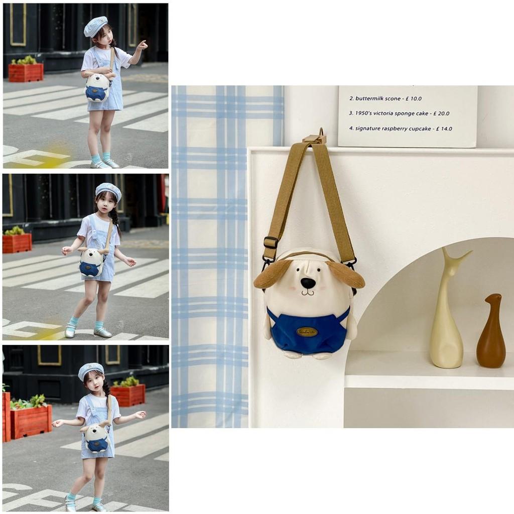 Children Nylon Cute Dog Shoulder Bag With Breathable And Durable Design For School Use