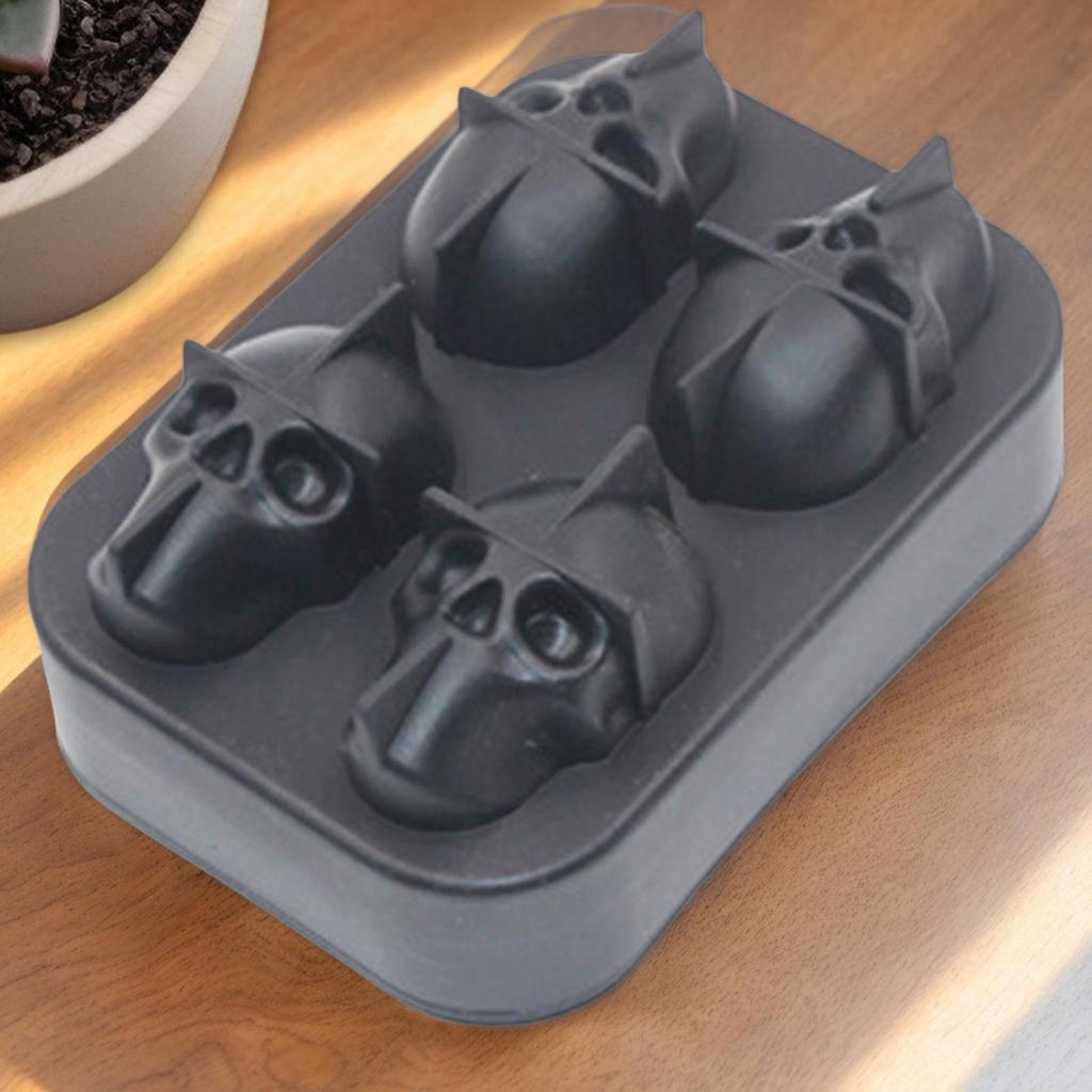 Schädel Eiswürfelform Tablett Silikon Eiswürfelform Für Cocktail Halloween Küchenhelfer Partyzubehör Für Wein Whisky Getränke Saft