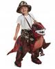 Costume gonfiabile da dinosauro Dino Rosso 98-122 cm