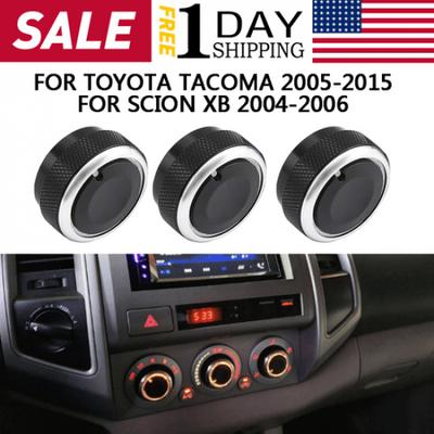 3Pcs Switch Knob Heater Climate Control Button A/C For Toyota Tacoma Vios 05-15