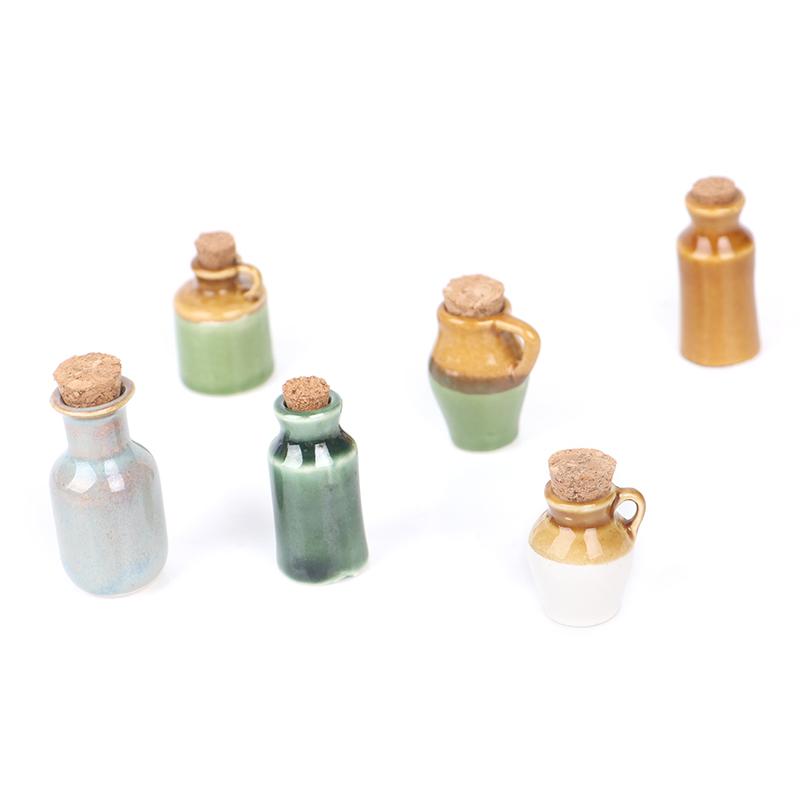 1:12 Dollhouse Miniature Ceramics Jar Seasoning Jar Kitchen Toy Home Decor