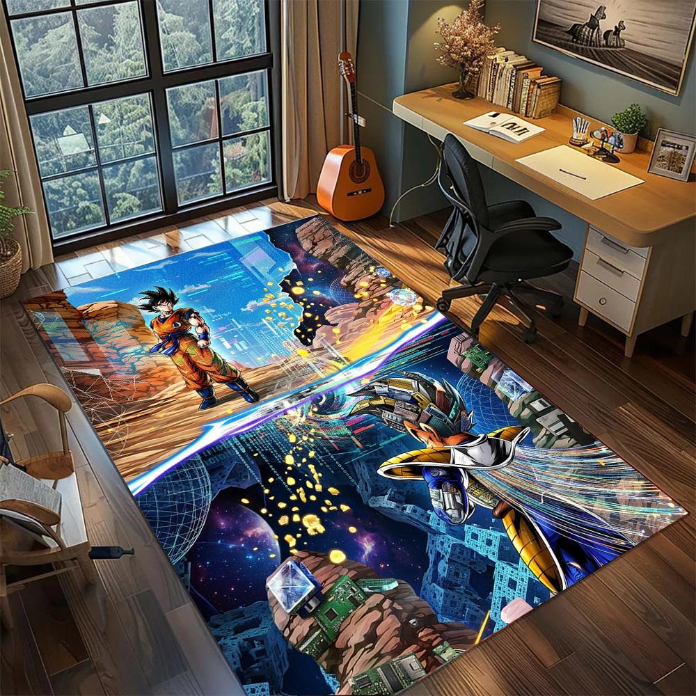 

Dragon Ball!Rug Carpet Large Area Rug Non Slip Washable Floor Mat Gamer Room Bedroom Home Decor 60x90cm