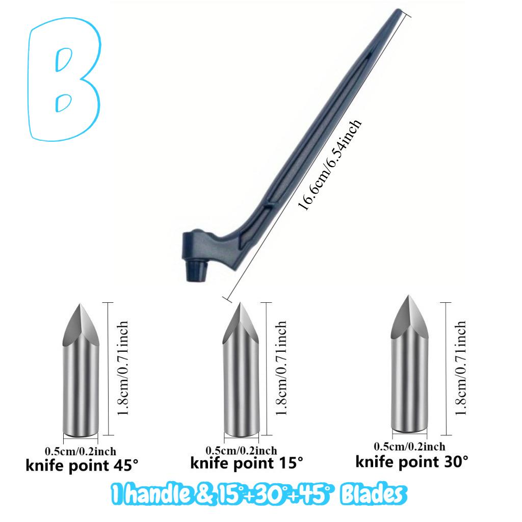360‑Degree Rotating Craft Cutting Tool, Stainless Steel Paper Cutter,Handle & Blades for DIY Crafting