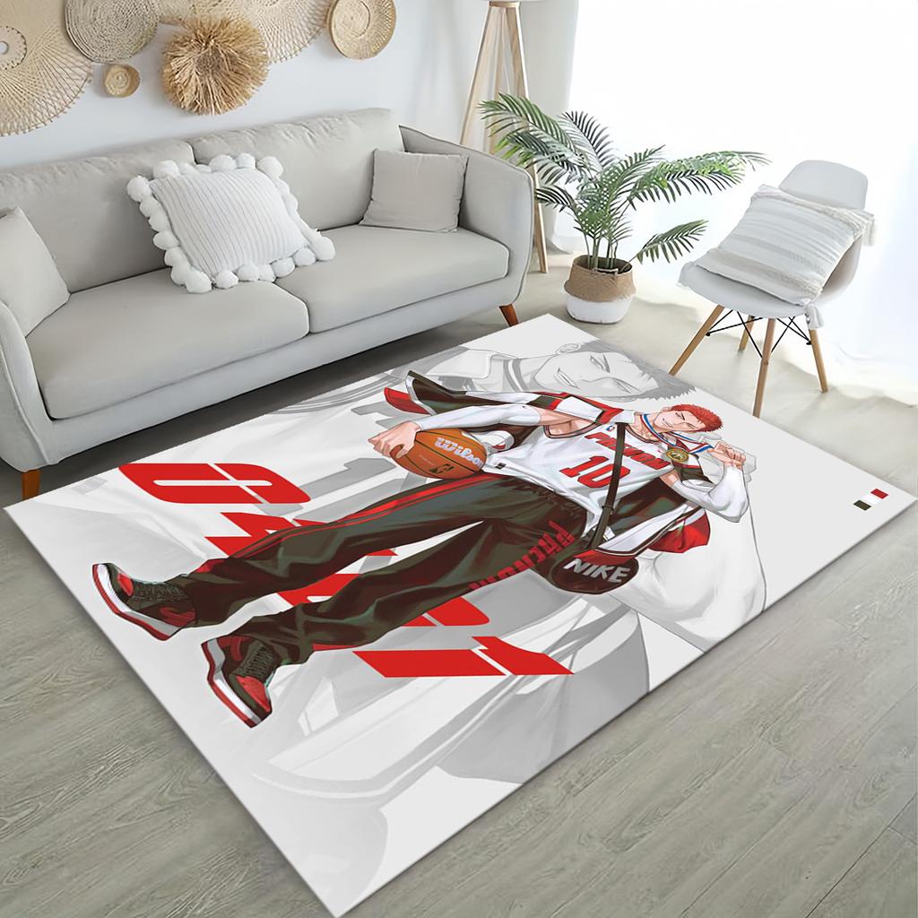 SHOHOKU 27 Style New SLAM DUNK Cartoon Basketball Anime Carpet Rug for Living Room Bedroom Home Sofa,Kid Play Non-slip Floor Mat