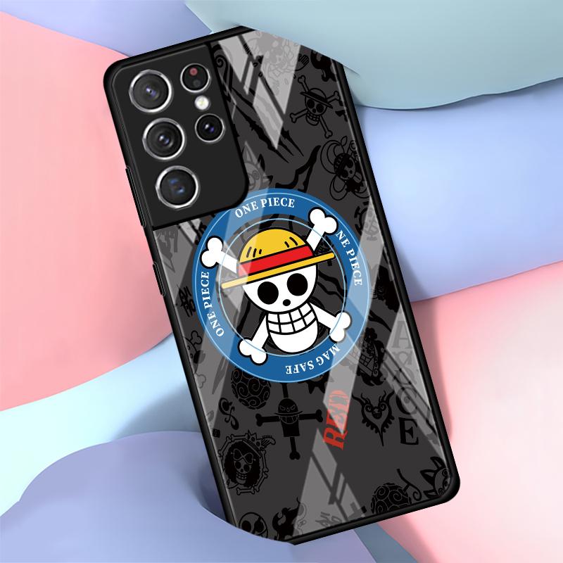 Japan OneS P-ieceS Logo Phone Cover Case for Samsung Galaxy S25 S20 FE S22 S23 Plus Note 10 20 8 9 S24 Ultra S21 S9 S10 S8