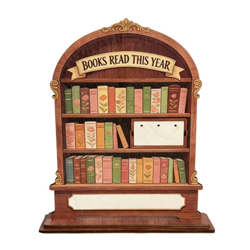 Personalized Books Read This Year Counter Sign,Handmade Wooden Retro Book Reading Counter,Books Read Tracker
