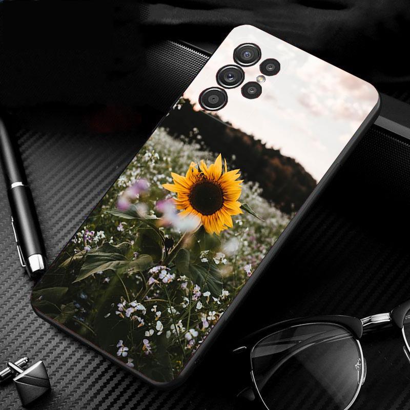 Phone Case for Samsung Galaxy S25 S24 S23 S22 S21 S20 Ultra S20 S22 S21 S10E S20 FE S24 Plus Beautiful Flower sunflower Case