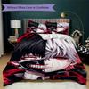 Tokyo Ghoul Pattern Bedding uilt Set uilt Cover Pillowcase Home Decoration Birthday Gift (1 * duvet cover + 2 * pillowcase without core)220