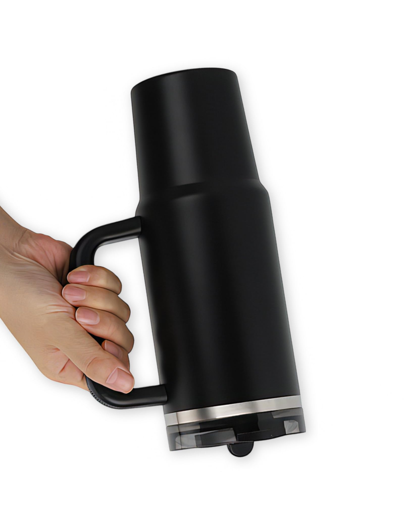 

Leak-Free Tumbler with Straw, Large Capacity, Lid, Vacuum Insulated, Fully Sealed, Perfect for the Office, Car, or Gym [PANT] (Matte Black, 900ml)