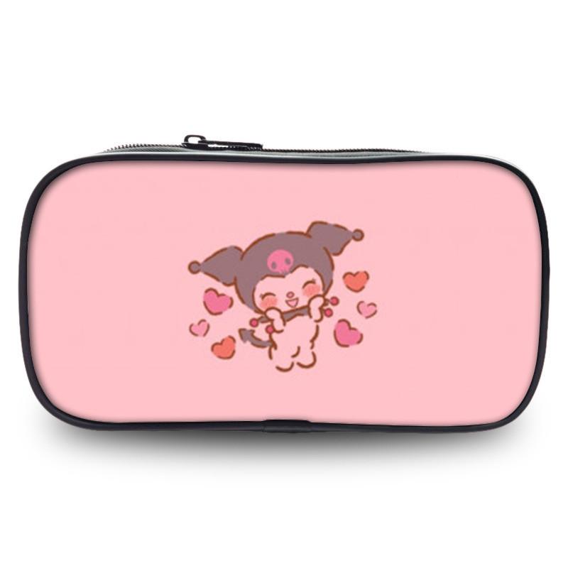 Cute Kuromi Pencil Case Sanrio Student Large Capacity Stationery Storage Bag