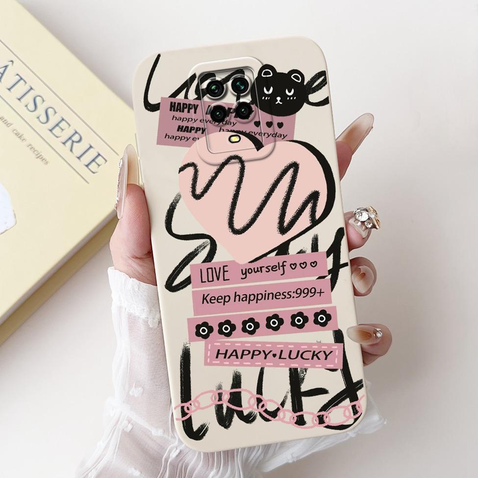 Casing For Redmi Note 9 9S 9Pro 4G Back Cover For Redmi Note 9 Pro Case Cute Cartoon Fashion Flowers Silicone Shockproof Bumper