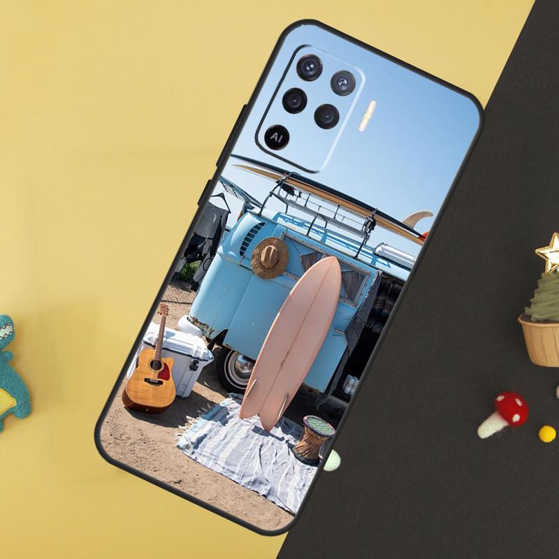 Surfing Wave For OPPO A57S A53S A54S A98 A78 A58 A79 A15 A17 A77 A16 A76 A96 A52 A72 A5 A9 A94 A74 Case