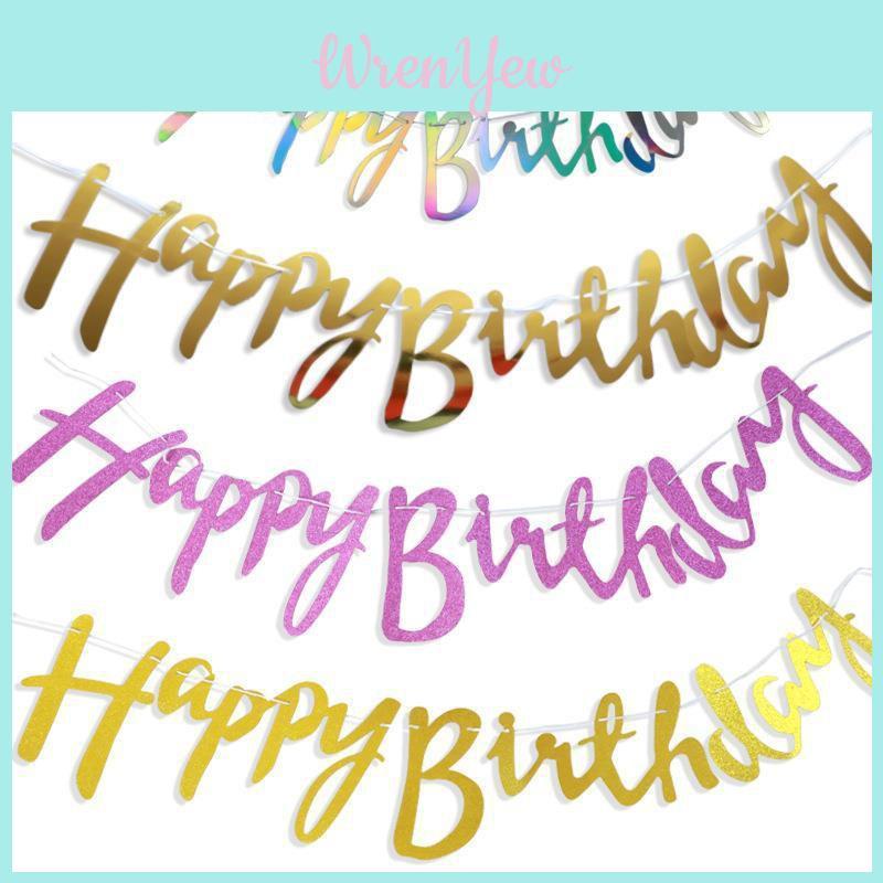Stunning Hanging Garland With Glitter Paper For Joyful Birthday Festivities