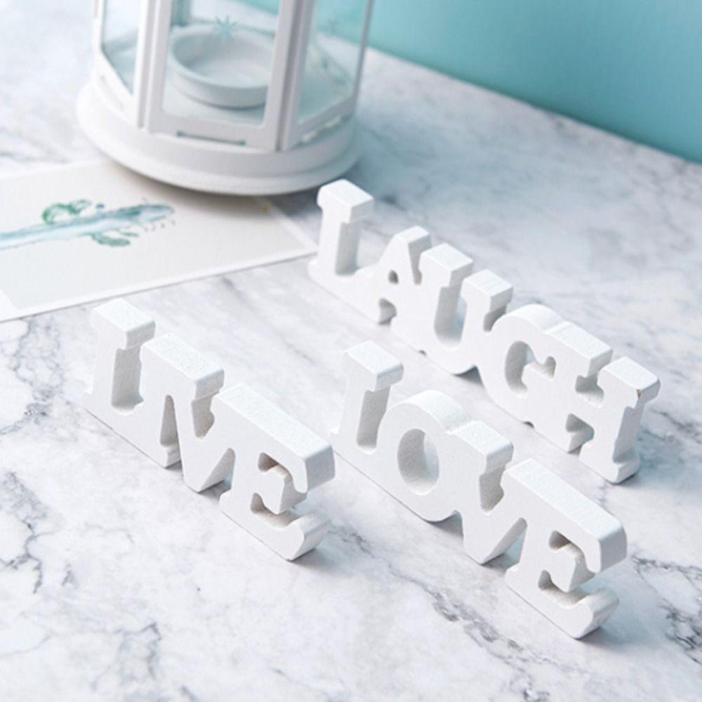 English Alphabet Wooden Desktop Ornaments Wedding Supplies Letters Ornaments Decoration Crafts