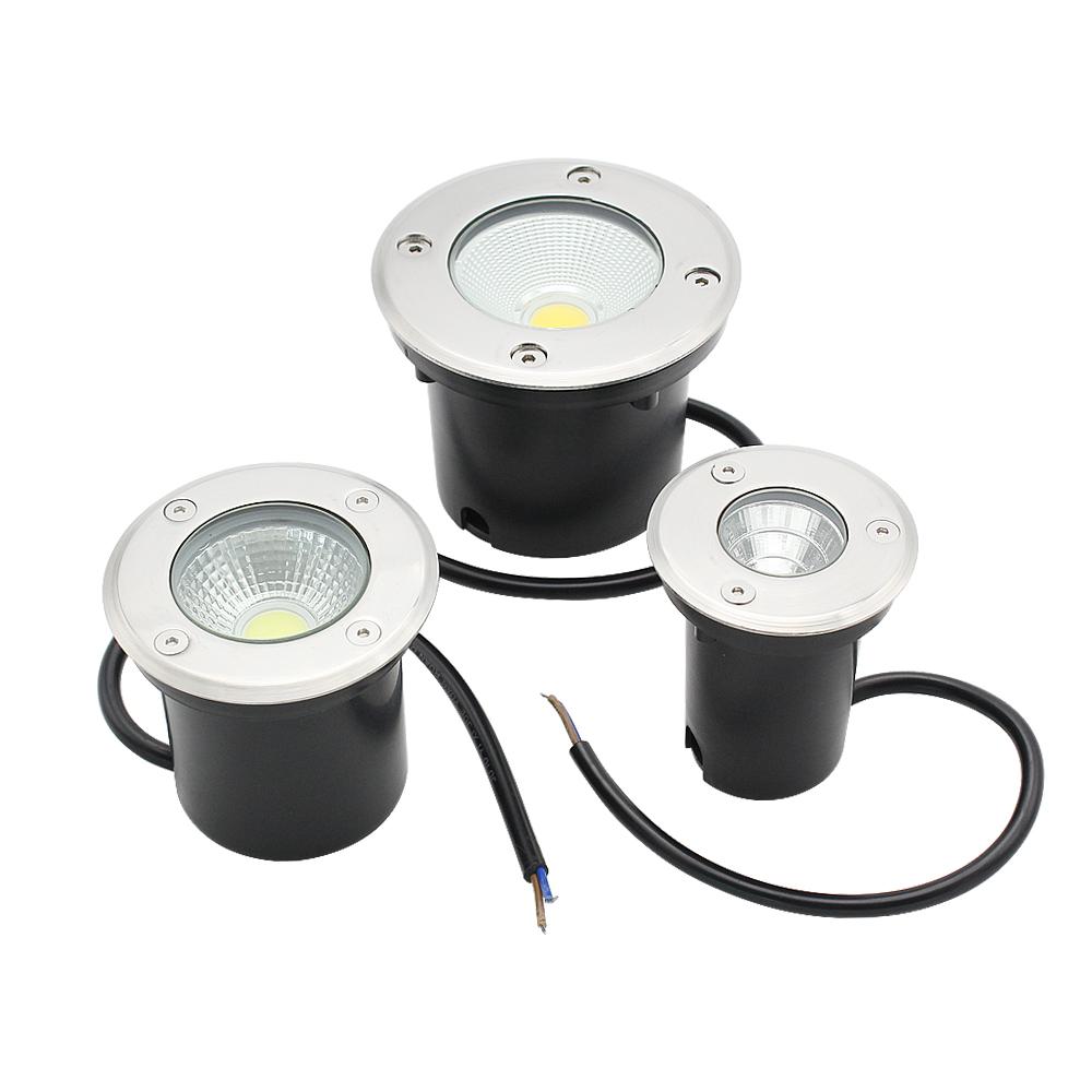1pcs DC 12V 3W 5W 7W 9W COB LED Underground Light Bulb IP68 Waterproof Outdoor Buried Lamp for Ground Home Garden Landscape