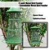 Squirrels Proof Outdoor Bird Feeder Metal Construction Feeding Ports Weatherproof Roof Design For Finches
