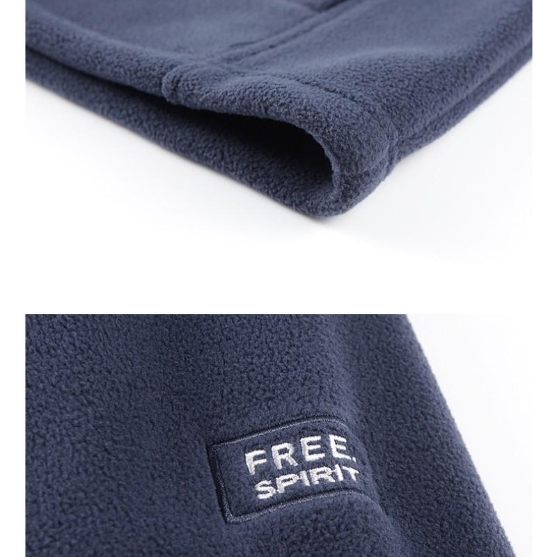 Herbst und Winter Warmer Wollmantel Herrenbekleidung Langarm-Sweatshirt Einfarbige Outdoor-Jacke