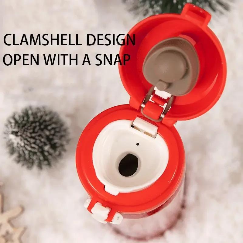 Christmas Thermos Cup Cartoon Christmas Tree Stainless Steel Insulated Mug Outdoor Travel Coffee Cup Christmas Childrens Gift