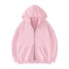 Women's Casual Color Zip-Up Hoodie Sweatshirt for Everyday Wear