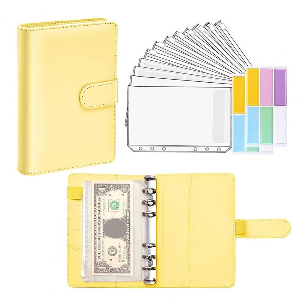 Money Saving Binder With Spending Budget Sheet Money Envelopes Hidden Compartments PVC A6 Budget Binder Budget Planner Book