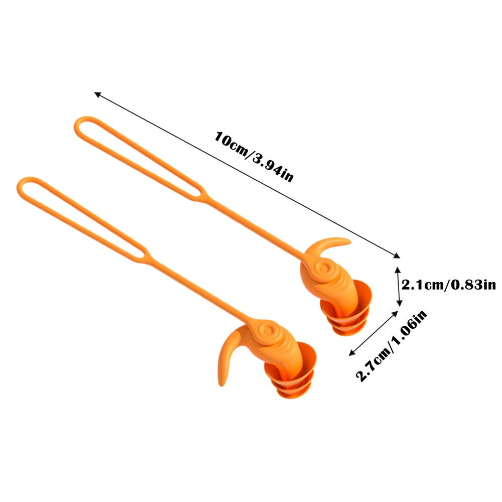 Silikon-Ohrstöpsel zum Schwimmen Lärmreduzierung Schwimm-Ohrstöpsel Wasser-Ohrstöpsel Wiederverwendbar Mit Lanyard Schlaf-Ohrstöpsel Schwimm