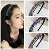 Plastic Thin Hairband Shiny Hair Hoop Vintage Rhinestone Headband  Make Up