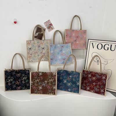 Women's Bag Spring New Trend Shoulder Bag Large Capacity Cotton and Linen Fashion Work Commuter Tote Bag