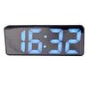 Modern Mirrored Design Electronic Alarm Clock USB Battery Operated LED Display Temperature Sensors Snoozes Function