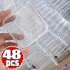 6-48Pcs Clear Small Containers Plastic Square Bead Storage Box for Beads Jewelry Crafts Board Game Pieces Organization Wholesale