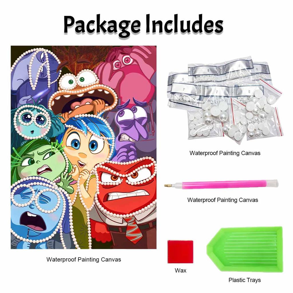 Disney Pearl Painting Inside Out Creative Dot Diamond Art Painting 5D DIY Pearl Embroidery Mosaic Cross Stitch Kit Home Decor